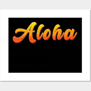 Aloha Flowers Hawaiian Funny vintage Hawaii Beach Posters and Art